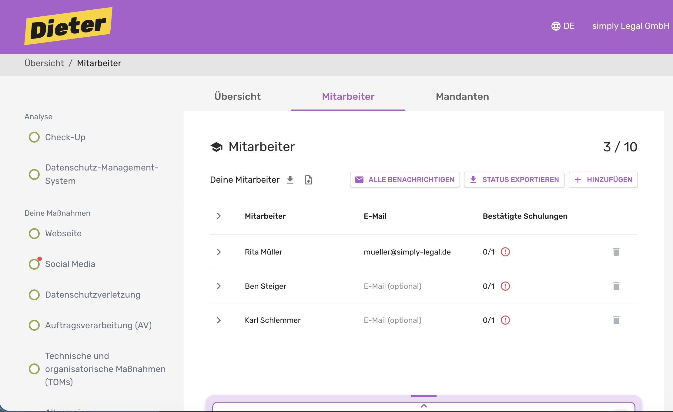 Technische und organisatorische Maßnahmen
