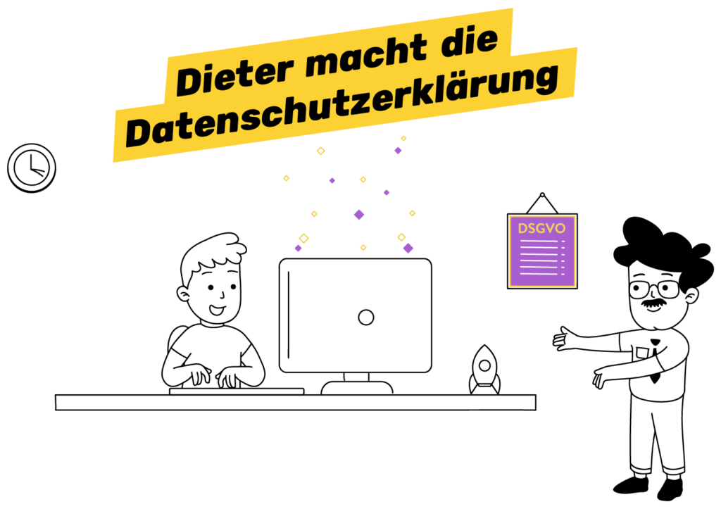 Dieter macht die Datenschutzerklärung